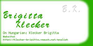 brigitta klecker business card